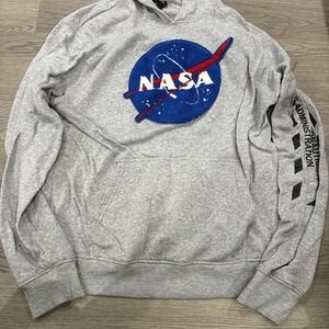 WT02 NASA Hoodie w/ Blue Chenille Patch (Gray) | Size L